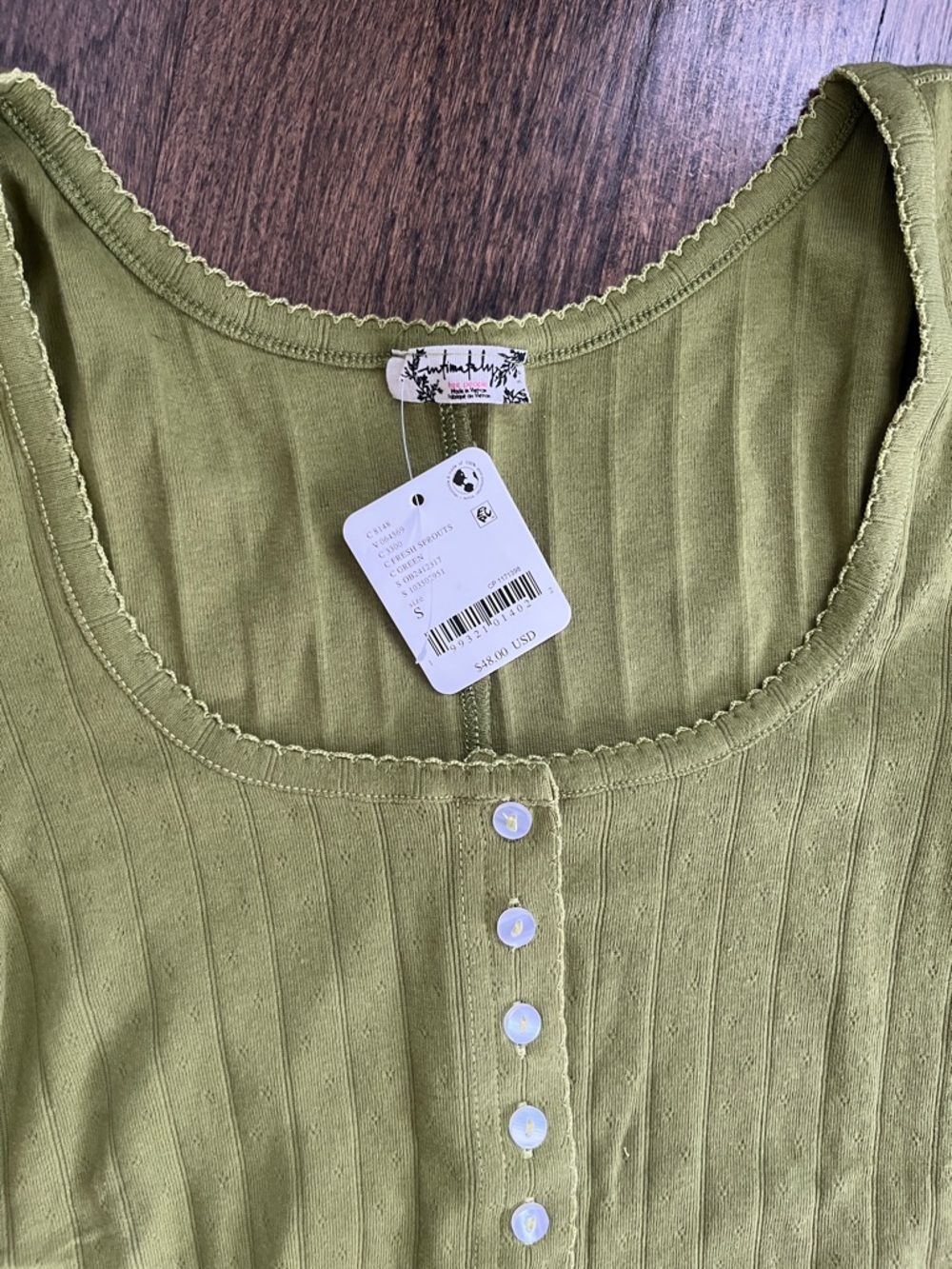 Free People End Game Pointelle Long Sleeve Top - Picture 3 of 4